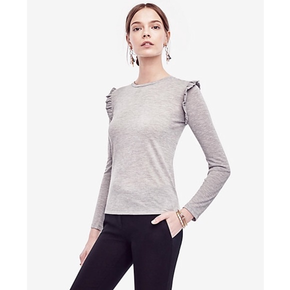 ann taylor ruffle top